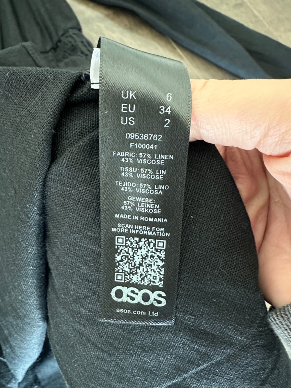 ASOS Black One-Shoulder Button-Front Dress - Picture 5 of 5